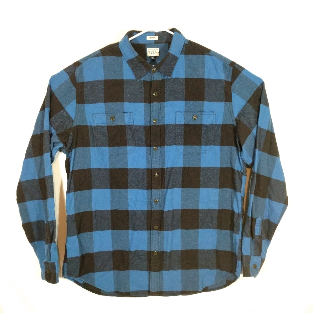 J Crew Mens Sz 2XLT Herringbone Flannel NWT
